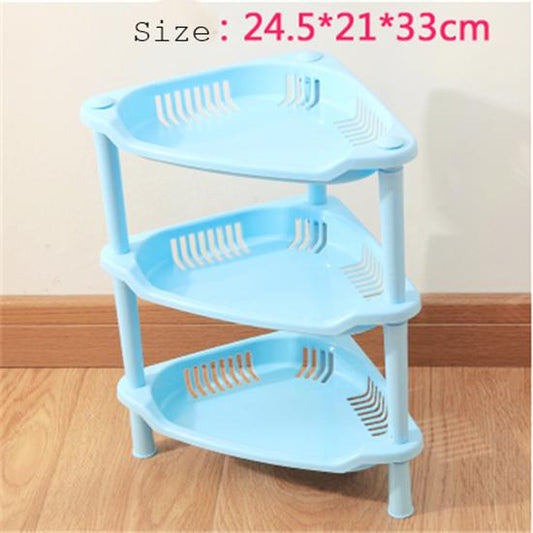 3 Layers Bathroom Shelf Kitchen Storage Shelf Desktop Living Room Shelf Tripod Snack Rack