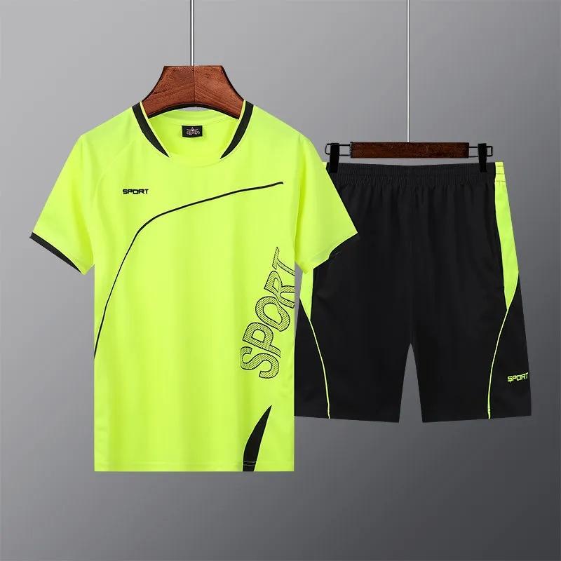 Summer New Sports Suits Casual Running Fitness Clothes Short-sleeved Shorts Men's Sportswear Training Clothes Quick-drying