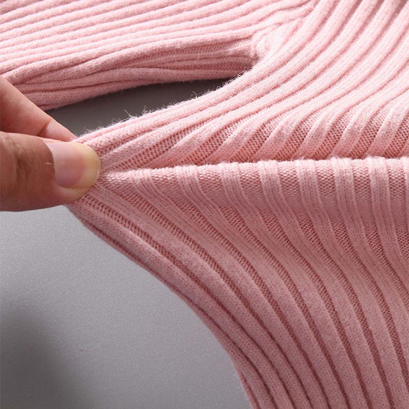 Kids Girls Knitted Sweater Spring Autumn Winter Baby Turtleneck Long Sweater for Teen Girl Wear Warm Clothing
