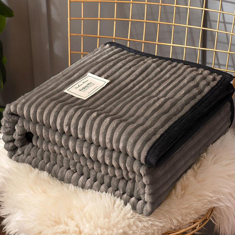 Winter Coral Fleece Blanket Plus Velvet Thick Double-sided Fleece Sheets Flannel Dormitory Single Bed Blanket