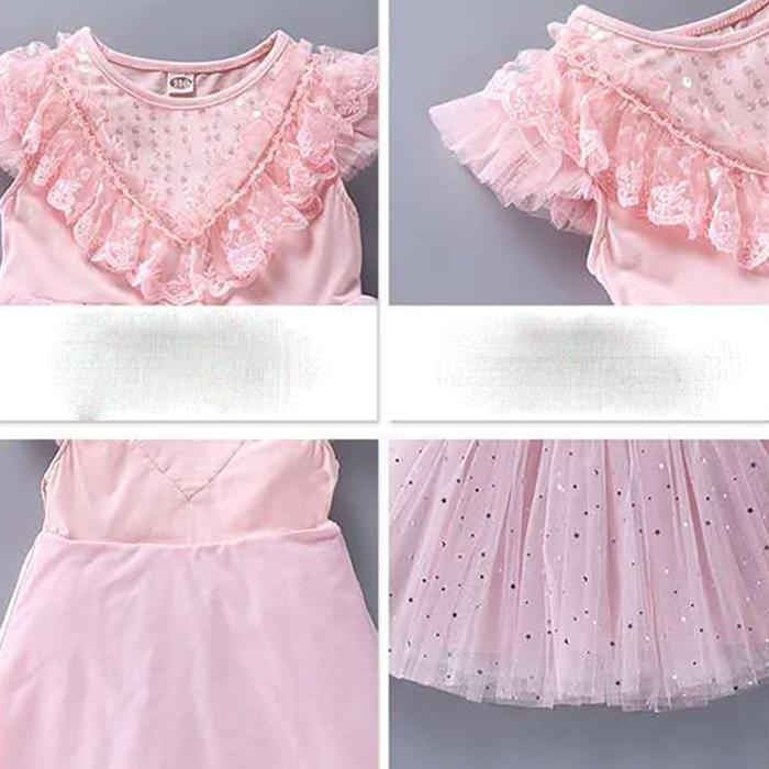 Gown Girl Party Dress Short Girl Princess Dress Puffy Girl Gradient Sequins Mesh Skirt Christmas Party Dress Tulle Girl Pageant Dresses