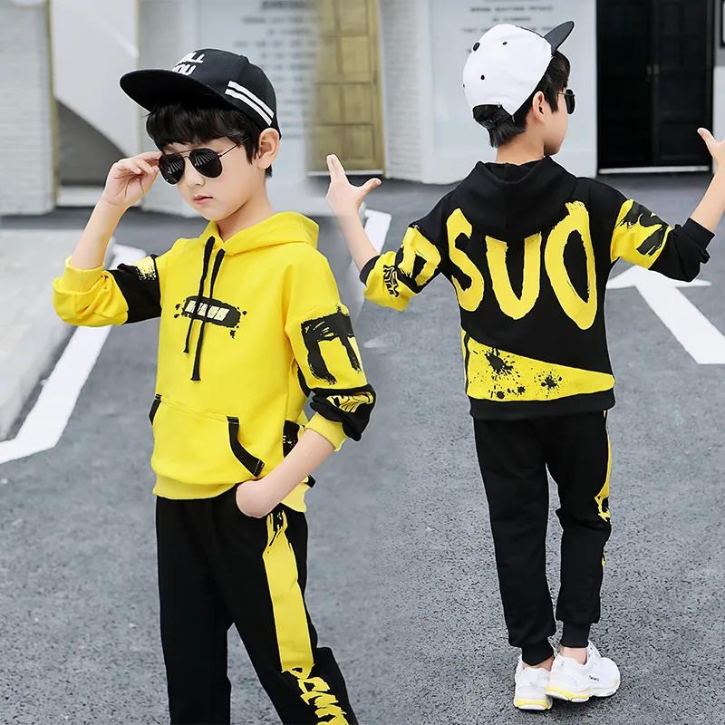 Spring Autumn Kids Clothes Boys Clothing Set Sports Suit Boys Hooded Jacket and Pants