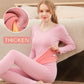 Thermal Underwear Women's Thickened Plus Velvet Suit Body Tight Winter Cotton Wool Bottoming Shirt