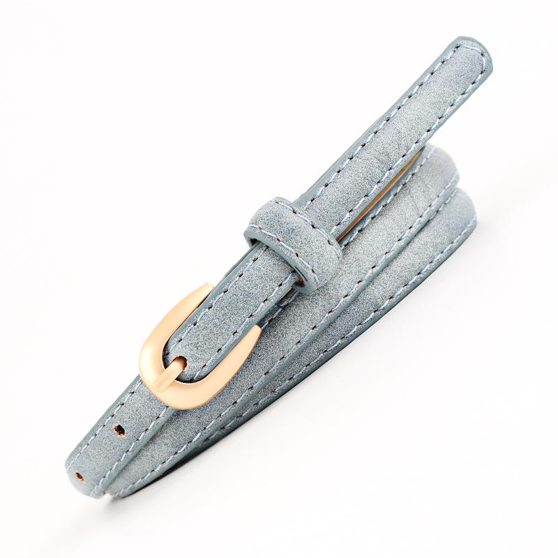 Fashion Decorative Thin Belts Ladies Pu Casual Decorative Denim Pin Buckle Belts