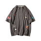 Cartoon Trend Short-sleeved T-shirt Male Student Tide Summer Five-point Sleeve Loose Top Teenager