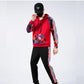 Spring Sweater Suit A Complete Set of Double Hat Rope Black and Red Sports Suit Purple Stitching Pattern Casual Suit Men