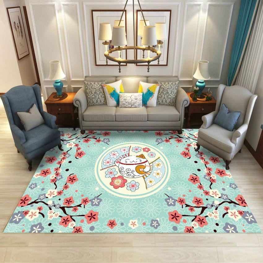 Carpet Bedroom Cute Full Bed Bedside Blanket Ins Wind Girl Heart Living Room Coffee Table Blanket Cartoon Floor Mat