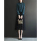 Dark Green Thick Shirt Wild Lace Bottoming Shirt Women's Inner Mesh Collar Blue Crochet Lace Shirts