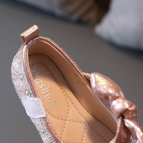 Spring and Summer Girls Princess Shoes Soft Soles Rhinestones Bow Shoes Children Little Girls Baby Dance Glass Shoes