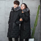 Down Jacket Men's Mid-length Winter Thick Hooded White Duck Down To Keep Warm Korean Style Loose Casual Fashion Big Fur Collar Down Jacket Trend