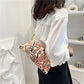 Comic Doodle Pattern PU Leather Armpit Bag for Women Shoulder Handbags Lady Elegant Baguette Bag