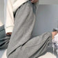 Women's All-match Loose and Thin Waffle Sports Casual Trousers Trendy Foot Trousers Autumn and Winter