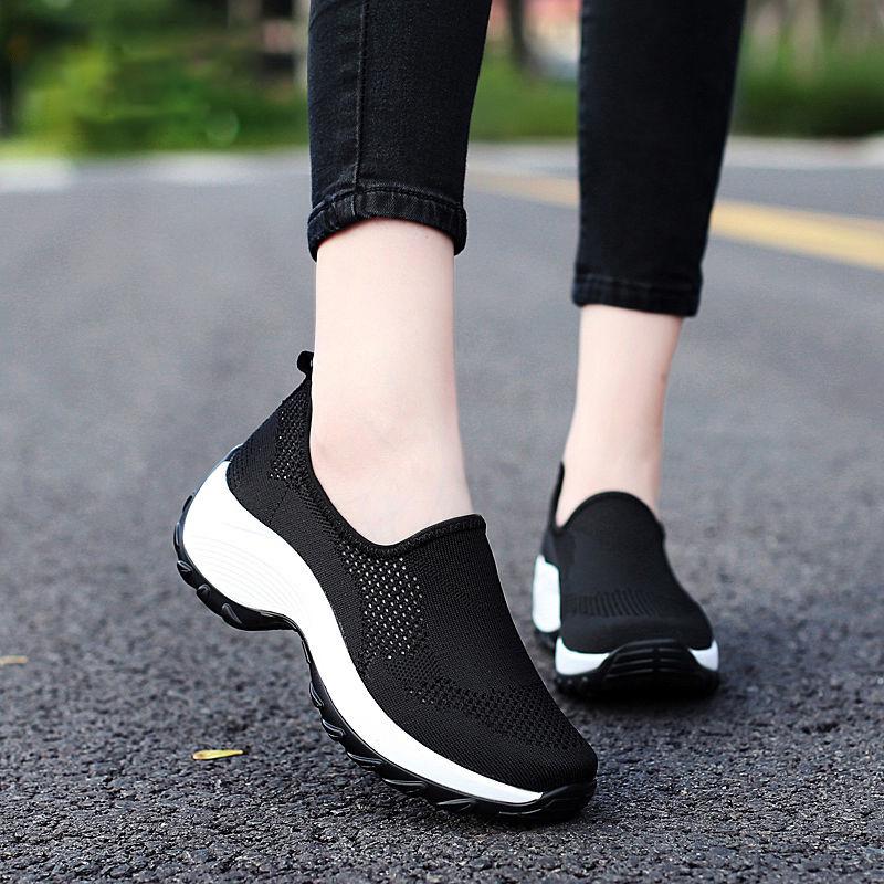 Women Platform Sneakers Spring Ladies Wedges Casual Shoes Women Trainers Comfortable Femme Height Increasing Women Shoes