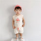 Girls' Suits Summer Clothes Korean Children's Clothes Foreign Handsome Children's Short-sleeved Baby Boy Two-piece
