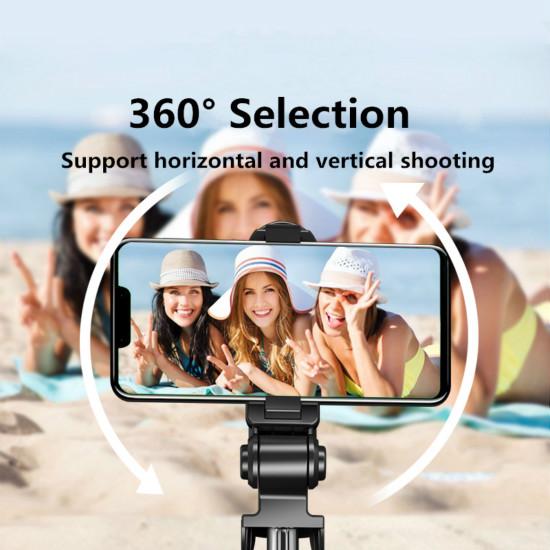 Bluetooth Wireless Selfie Stick Mini Tripod Extendable Monopod with Remote Shutter for IOS Android Smart Phone