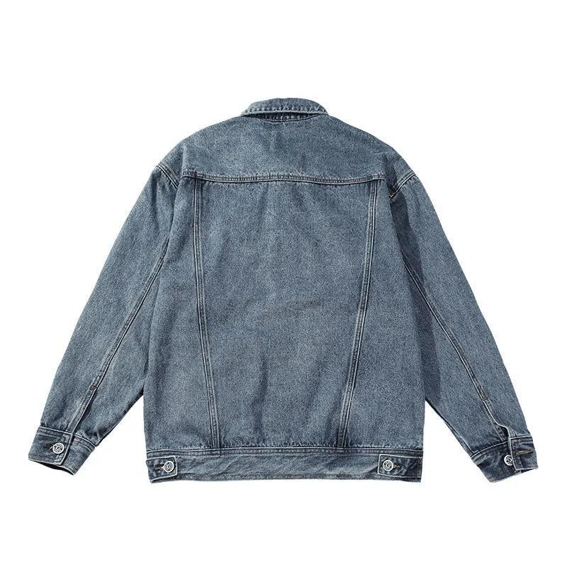 Youth's Comfortable Japanese Wind Denim Jacket Spring and Autumn Casual Jacket Unisex Jacket
