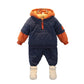 Children's Cotton-padded Clothes Suits Children's Winter Plus Velvet Children Clothes Boys' Cotton-padded Clothes Baby Handsome Two-piece Suits