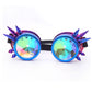 NEW Gothic Holographic Rave Festival Kaleidoscope Glasses Steampunk Sunglasses Goggles Men Women Cos