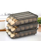 Three-layer Egg Storage Box Slide Design Refrigerator Fresh-keeping Box Solid Color Egg Tray Large Household Anti-fall Egg Storage Tool