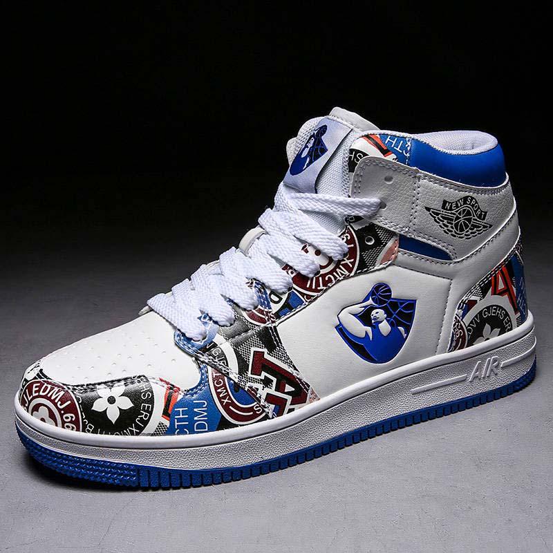 Graffiti Basketball Shoes for Men Comfortable Breathable Shoes Couples Waterproof Sports Shoeses