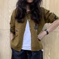 Little Girl Jacquard Knitted Cardigan Color Matching Wild Long-sleeved Sweater Retro Thin Jacket Women
