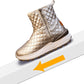 Women's Autumn and Winter Martin Boots Female Plus Size Low Thick Heel Plush Warm Short Boots