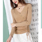 Women's Sweater Top V-neck Long-sleeved Loose Student Sweater Bottoming Sweater Autumn and Winter