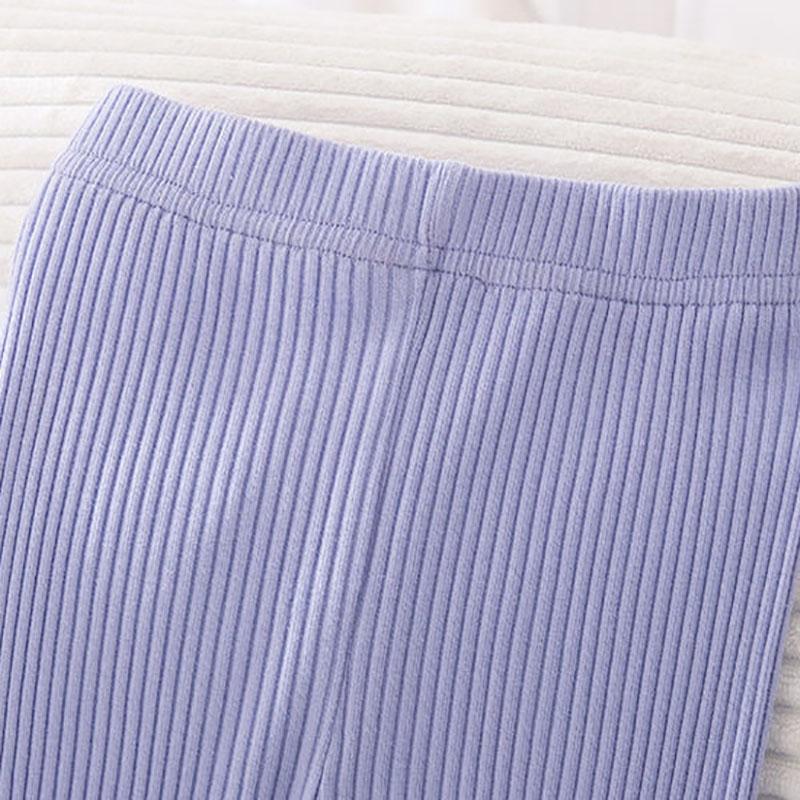 Girls' Leggings Elastic Pants Versatile Long Pants Contrast Color Lady Sweet Spring and Autumn Pants Inside and Outside