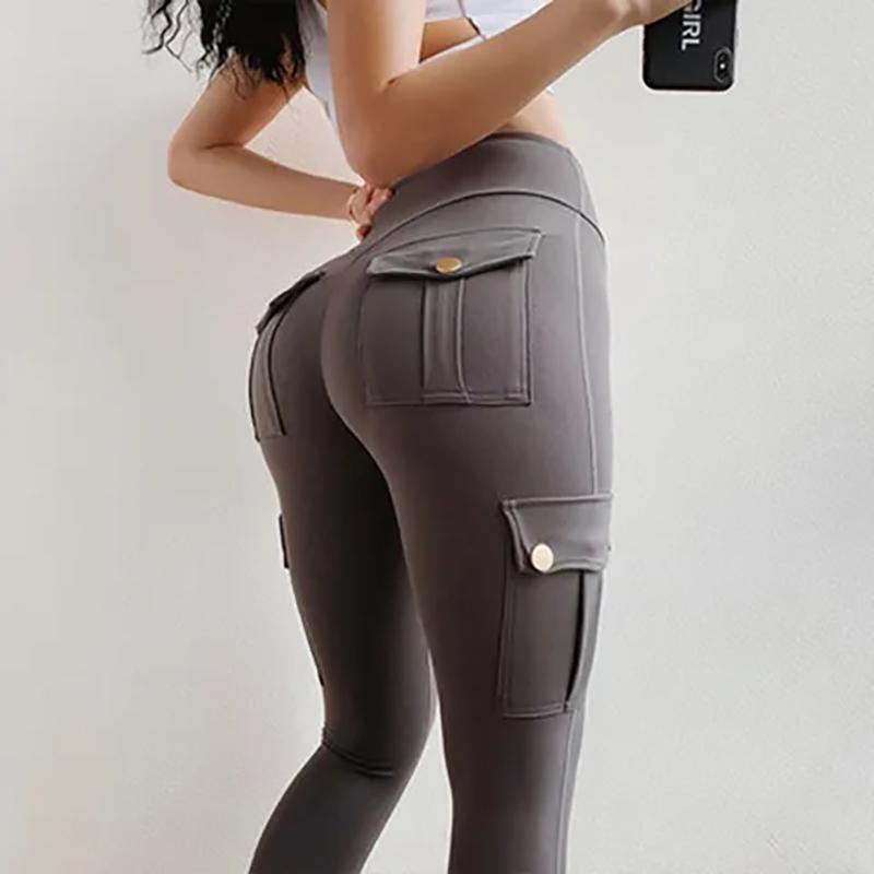 High Waist Tight Leggings Women's Peach Hip Outer Wear Running Fitness Tooling Sports Yoga Pants Women's Jogging Casual Pants