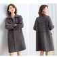 Coats Women's Wool Plaid Coat Fashion Long Woolen Coat Slim Female Winter Wool Jacket Female Outwear