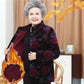 Grandma Clothes Middle-aged and Elderly Winter Clothes Women Plus Velvet Thick Padded Jacket Elderly Clothes Mother Autumn and Winter Coat