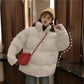 Women's Short Down Jacket Colorful Bright Surface Loose Padded Bread Jacket Cotton Jacket
