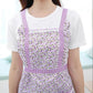 Household Cooking Apron Women's Sleeveless Adult Overalls Home Floral Double Layer Anti-oil Work Clothes Cute Ruffled Apron