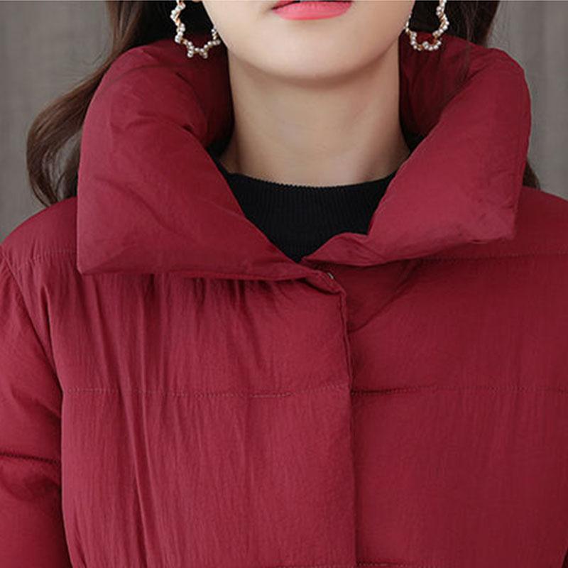 Women's Cotton-padded Jacket 2021 Jacket Women's Mid-length Korean Style Over-the-knee Cotton-padded Jacket Winter Jacket To Increase Thickening