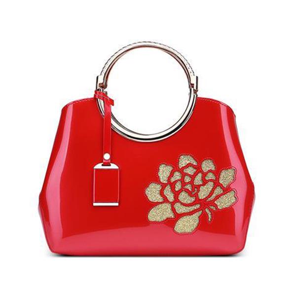 Woman bag Patent leather bag Big capacity European and American style Shoulder Handbag Trendy wild