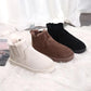 Snow Boots Women's Short Tube One Pedal Thick Bread Shoes Winter Warmth and Velvet All-match Student Non-slip Cotton Shoes