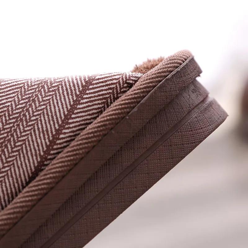Winter Cotton Slippers Home Interior Slippers Non-slip Thick Bottom Slippers