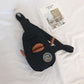 Cute Unisex Children Canvas Sling Bag Outdoor Travel Boy Girl Shoulder Bag Home Supplies Crossbody Chest Bag for Gift