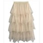 Veil Skirt Women Plus Size Elastic Waist  Fairy Skirt Summer Ruffled Sandy Beach Vacation Daily