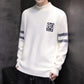 Mens Sweater Autumn and Winter Men's Casual Warm Imitation Mink Sweater Trend Fashion Long-sleeved Slim Knit Sweater