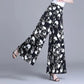 Flower Print Wide-leg Pants Women's Summer Large Size High Waist Loose Drape Thin Trousers Elastic Waist Skirt Pants