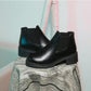 Ankle Boots for Women Thick Bottom Round Toe Leather Boots  All-match Platform Shoes Chunky Heel Plus Velvet Warm Chelsea Boots Plus Size 35-43