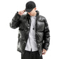 Men's Winter Thick Padded Jacket Bread Suit Clothes Korean Style Trend Loose Student Pu Leather Cotton Jacket Clothes