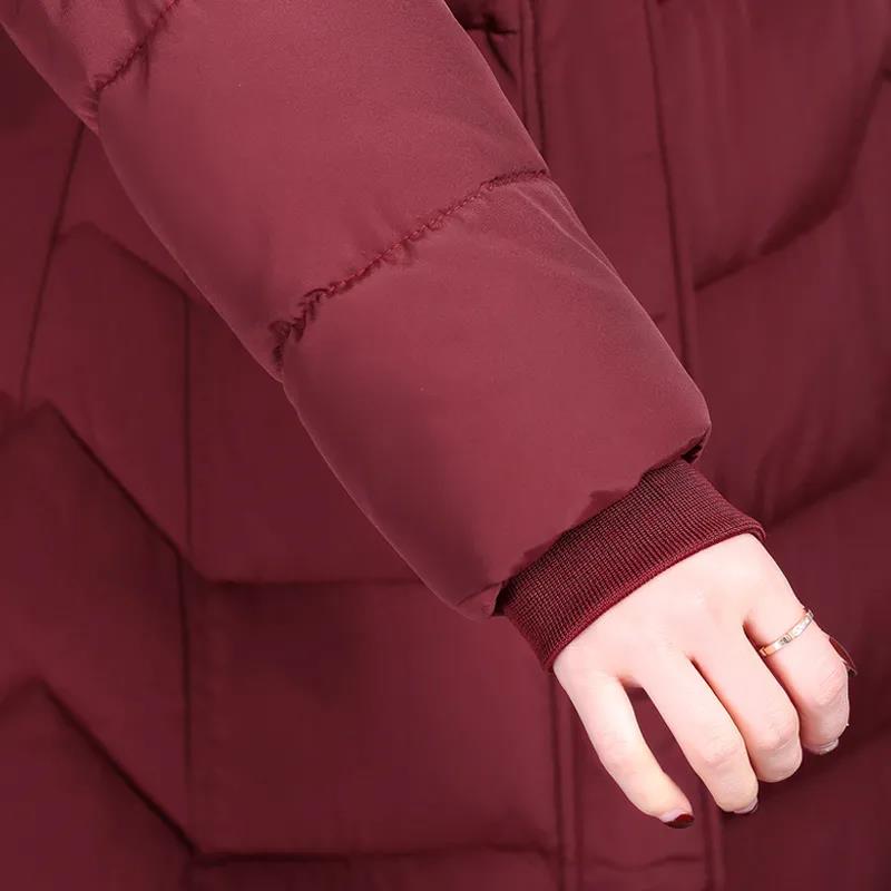 Long Over-the-knee Thick Cotton-padded Jacket Middle-aged and Elderly Winter Jacket Cotton-padded Jacket Plus Size Cotton-padded Jacket for Ladies