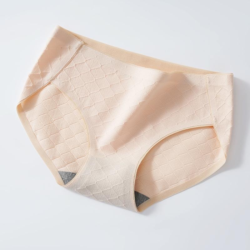 Large Size Women's Cotton Panties Women's Solid Color Briefs Comfortable Breathable Mid-waist Seamless Underpants