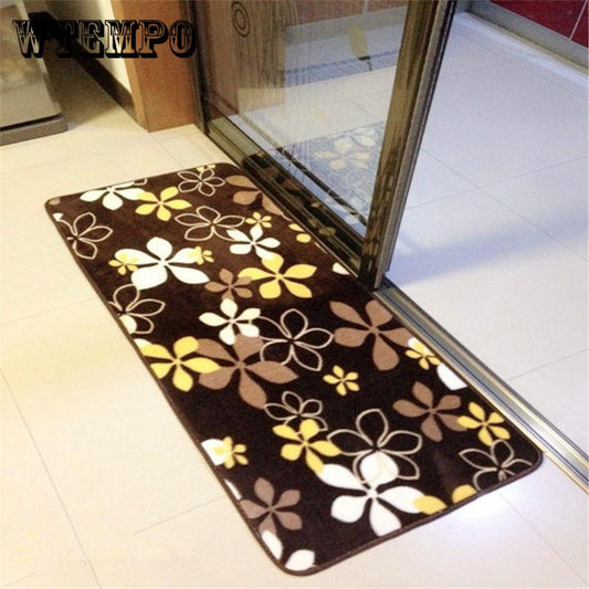 Bath Kitchen Floor Door Bedroom Mats Carpet Non-Slip flannel fabric Home Rugs  printed