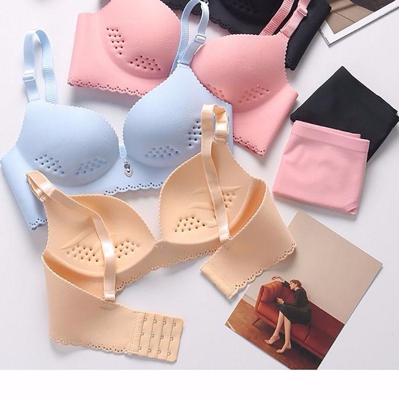 Four Seasons Thin Ladies No Steel Ring Plus Size Underwear Students Gather Big Bra