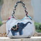 Middle Aged Women Handbag Casual Daily Shopper Ethnic Style  Anvas Cotton and Linen Woven Animal Flower Print Pattern