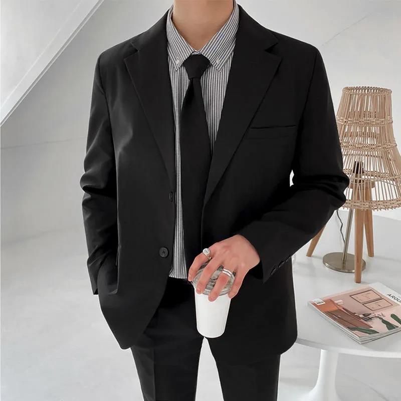 Casual Small Suit Jacket Spring Summer Autumn and Winter Handsome Trend Men's Formal Suit Jacket Trousers Two-piece Suit