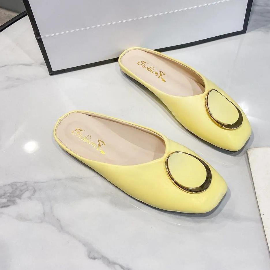 Women Summer Baotou Slippers Antiskid Soft Bottom Slippers Non Slip Outdoor Casual Solid Color Slippers